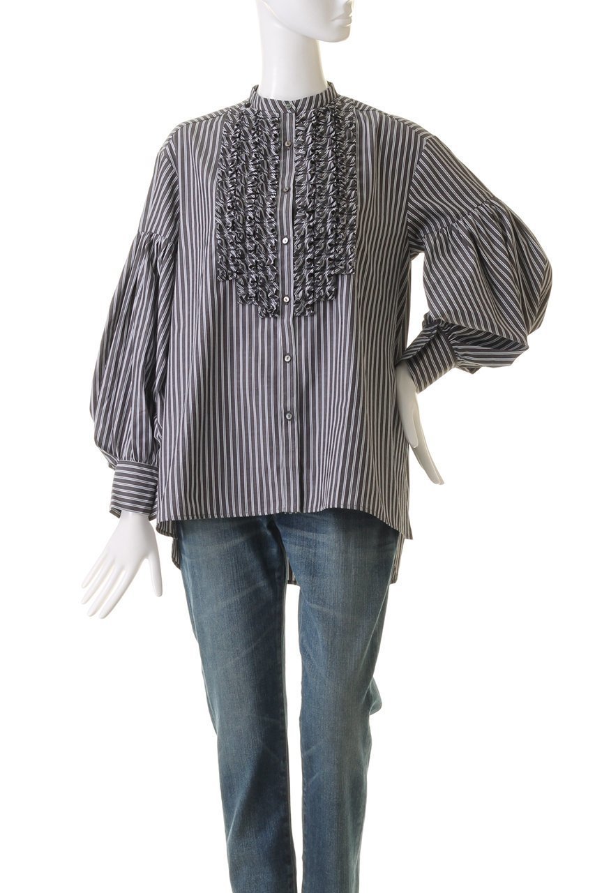 【マリリンムーン/MARILYN MOON】のモダンタックフリルワッシャーブラウス 人気、トレンドファッション・服の通販 founy(ファニー) 　ファッション　Fashion　レディースファッション　Fashion for Women　トップス・カットソー　Cut & Sew Tops　シャツ・ブラウス・オフィスカジュアル　Elegant Blouses & Button-Ups　ジャケット　Jacket, Outerwear　スリーブ　Sleeve, Long Sleeve / Short Sleeve　ベスト　Vest, Waistcoat　ボトム　Bottoms, Lower Wear　ロング　Long, Long-Length　人気　Popular, Best Seller　other-2|ID: prp329100004926695 ipo3291000000036967241