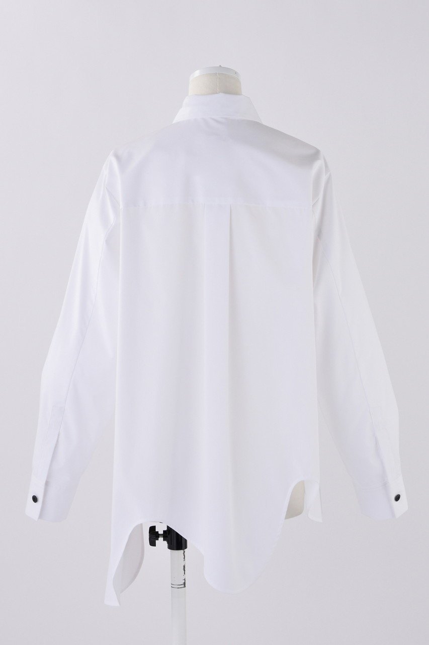 【エンフォルド/ENFOLD】のC/PEブロード カーブアシンメ SH/シャツ 人気、トレンドファッション・服の通販 founy(ファニー) 　ファッション　Fashion　レディースファッション　Fashion for Women　トップス・カットソー　Cut & Sew Tops　シャツ・ブラウス・オフィスカジュアル　Elegant Blouses & Button-Ups　おすすめ　Recommended / Our Picks　アシンメトリー　Asymmetrical Style　ウェーブ　Wavy Pattern　スリーブ　Sleeve, Long Sleeve / Short Sleeve　バランス　Balance, Style Balance　ブロード　Broadcloth, Fine Cotton　ベスト　Vest, Waistcoat　ロング　Long, Long-Length　other-3|ID: prp329100004926696 ipo3291000000036967248