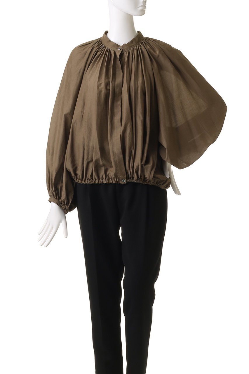 【ガリャルダガランテ/GALLARDAGALANTE】の【HERITANOVUM】ギャザーラグランブラウス 人気、トレンドファッション・服の通販 founy(ファニー) 　ファッション　Fashion　レディースファッション　Fashion for Women　トップス・カットソー　Cut & Sew Tops　シャツ・ブラウス・オフィスカジュアル　Elegant Blouses & Button-Ups　ギャザー　Gathered, Ruffled　スリーブ　Sleeve, Long Sleeve / Short Sleeve　トレンド　Trend, Trending Now　バルーン　Balloon, Balloon Silhouette　ロング　Long, Long-Length　other-2|ID: prp329100004926698 ipo3291000000036967263