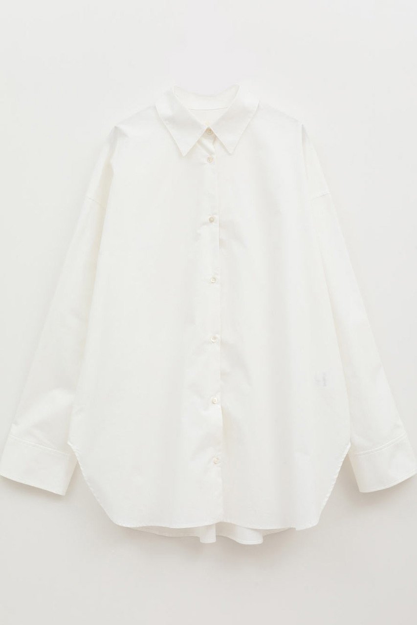 【ハー/HER.】のコットンオーバーシャツ インテリア・キッズ・メンズ・レディースファッション・服の通販 founy(ファニー) 　ファッション　Fashion　レディースファッション　Fashion for Women　トップス・カットソー　Cut & Sew Tops　シャツ・ブラウス・オフィスカジュアル　Elegant Blouses & Button-Ups　スリーブ　Sleeve, Long Sleeve / Short Sleeve　ベーシック　Basic, Essential　ロング　Long, Long-Length　ワッシャー　Washer, Crinkled Finish　オフホワイト|ID: prp329100004926702 ipo3291000000036967289