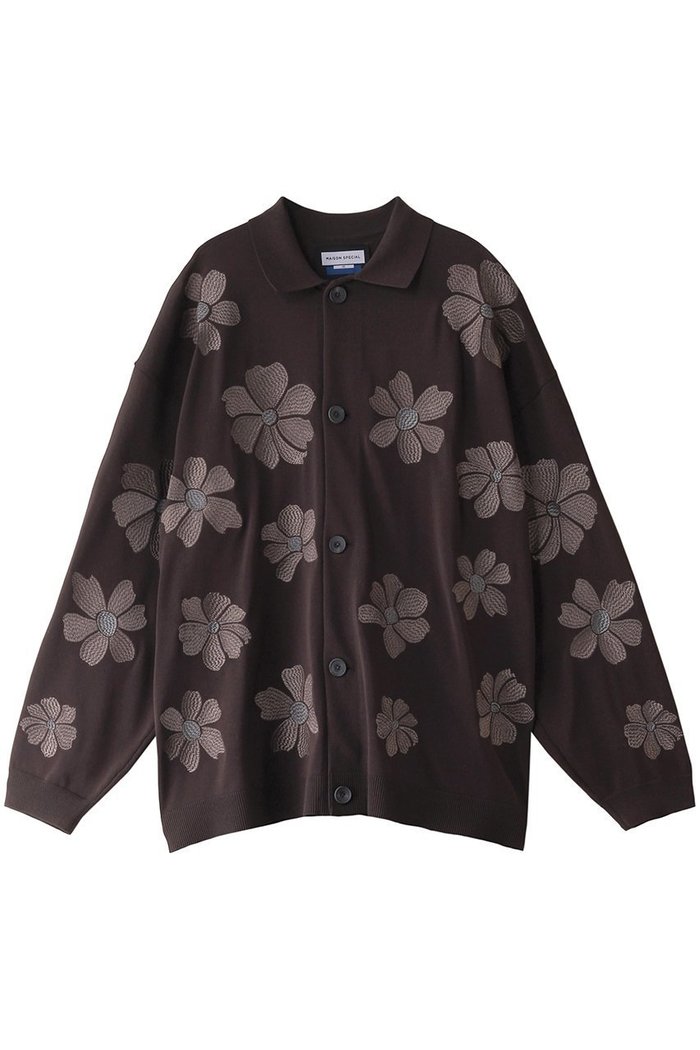 【メゾンスペシャル/MAISON SPECIAL】の【UNISEX】T/C フラワーエンブロイダリーロングスリーブニットシャツ インテリア・キッズ・メンズ・レディースファッション・服の通販 founy(ファウニー) https://founy.com/ ファッション Fashion レディースファッション Fashion for Women トップス・カットソー Cut & Sew Tops ニット Knit Tops & Sweaters シャツ・ブラウス・オフィスカジュアル Elegant Blouses & Button-Ups ユニセックス Unisex, Genderless スリーブ Sleeve, Long Sleeve / Short Sleeve ロング Long, Long-Length 羽織 Haori, Light Jacket |ID: prp329100004926704 ipo3291000000036967303