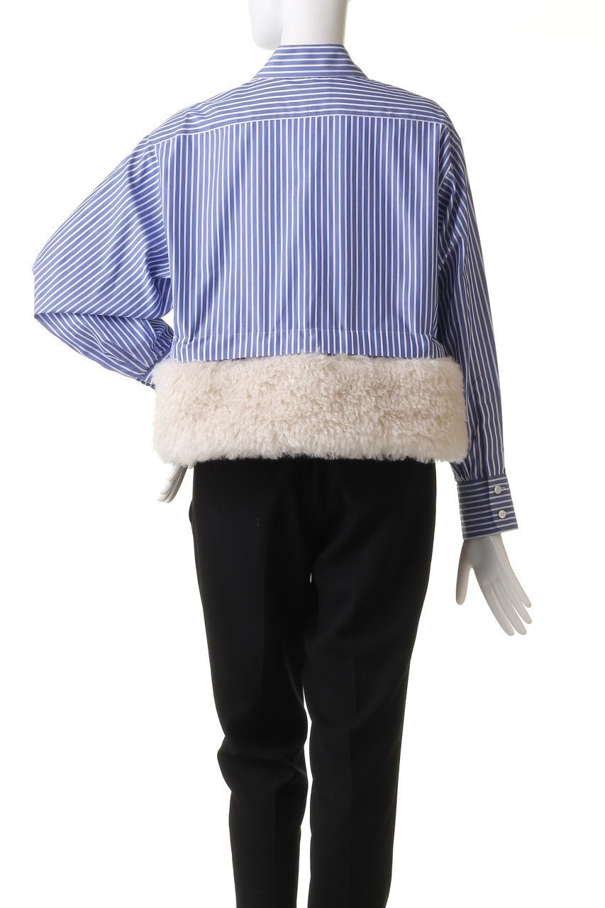 【プルミエ アロンディスモン/1er Arrondissement】の【STUMBLY】ファーコンビネーションクロップドシャツ 人気、トレンドファッション・服の通販 founy(ファニー) 　ファッション　Fashion　レディースファッション　Fashion for Women　トップス・カットソー　Cut & Sew Tops　シャツ・ブラウス・オフィスカジュアル　Elegant Blouses & Button-Ups　クロップド　Cropped, Short Length　スリーブ　Sleeve, Long Sleeve / Short Sleeve　トレンド　Trend, Trending Now　ボトム　Bottoms, Lower Wear　ロング　Long, Long-Length　ワイド　Wide, Wide Fit　other-4|ID: prp329100004926705 ipo3291000000036967314