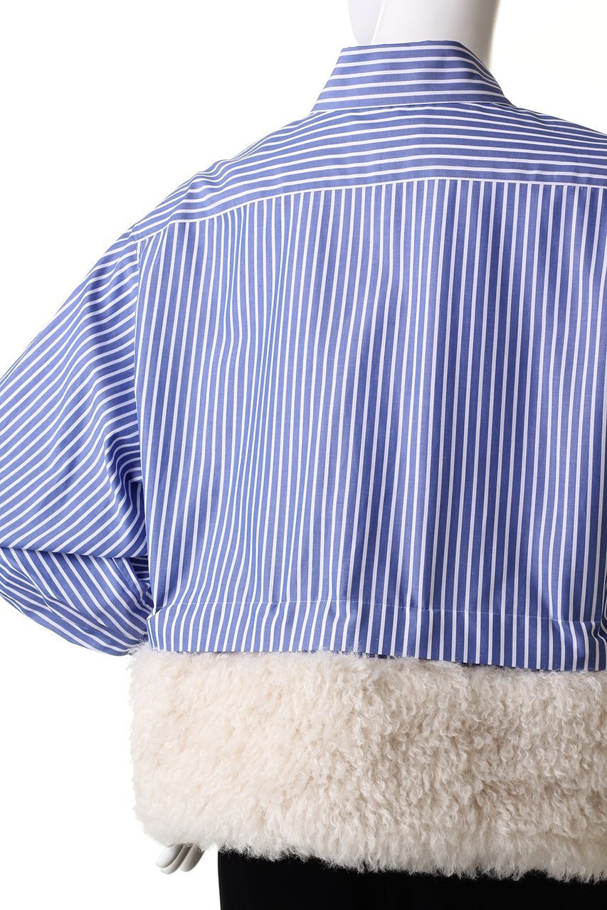 【プルミエ アロンディスモン/1er Arrondissement】の【STUMBLY】ファーコンビネーションクロップドシャツ 人気、トレンドファッション・服の通販 founy(ファニー) 　ファッション　Fashion　レディースファッション　Fashion for Women　トップス・カットソー　Cut & Sew Tops　シャツ・ブラウス・オフィスカジュアル　Elegant Blouses & Button-Ups　クロップド　Cropped, Short Length　スリーブ　Sleeve, Long Sleeve / Short Sleeve　トレンド　Trend, Trending Now　ボトム　Bottoms, Lower Wear　ロング　Long, Long-Length　ワイド　Wide, Wide Fit　other-5|ID: prp329100004926705 ipo3291000000036967315