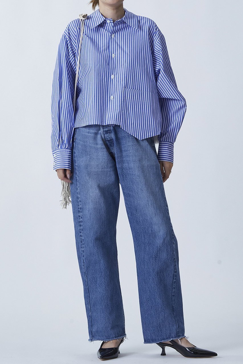 【プルミエ アロンディスモン/1er Arrondissement】の【STUMBLY】ファーコンビネーションクロップドシャツ 人気、トレンドファッション・服の通販 founy(ファニー) 　ファッション　Fashion　レディースファッション　Fashion for Women　トップス・カットソー　Cut & Sew Tops　シャツ・ブラウス・オフィスカジュアル　Elegant Blouses & Button-Ups　クロップド　Cropped, Short Length　スリーブ　Sleeve, Long Sleeve / Short Sleeve　トレンド　Trend, Trending Now　ボトム　Bottoms, Lower Wear　ロング　Long, Long-Length　ワイド　Wide, Wide Fit　other-8|ID: prp329100004926705 ipo3291000000036967318