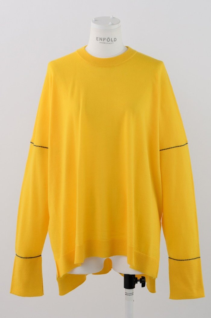 【エンフォルド/ENFOLD】のOpen Cuff P.O/プルオーバー インテリア・キッズ・メンズ・レディースファッション・服の通販 founy(ファニー) https://founy.com/ ファッション Fashion レディースファッション Fashion for Women トップス・カットソー Cut & Sew Tops シャツ・ブラウス・オフィスカジュアル Elegant Blouses & Button-Ups カジュアルプルオーバー・ニットトップス Pullovers & Knit Tops / Casual Pullovers スリット Slit, Slit Detail スリーブ Sleeve, Long Sleeve / Short Sleeve ロング Long, Long-Length ワンポイント One Point, Statement Accent エレガント 上品 Elegant A/W・秋冬 Autumn/Winter |ID: prp329100004926707 ipo3291000000036967327