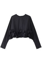 【マリリンムーン/MARILYN MOON】の2wayスパイラルタフタブラウス 人気、トレンドファッション・服の通販 founy(ファニー) ファッション Fashion レディースファッション Fashion for Women トップス・カットソー Cut & Sew Tops シャツ・ブラウス・オフィスカジュアル Elegant Blouses & Button-Ups ショート Short, Short Length シンプル Simple, Minimal スリーブ Sleeve, Long Sleeve / Short Sleeve タフタ Taffeta, Structured Fabric フリル Frill, Ruffle ロング Long, Long-Length エレガント 上品 Elegant thumbnail ネイビー|ID: prp329100004926708 ipo3291000000036967335