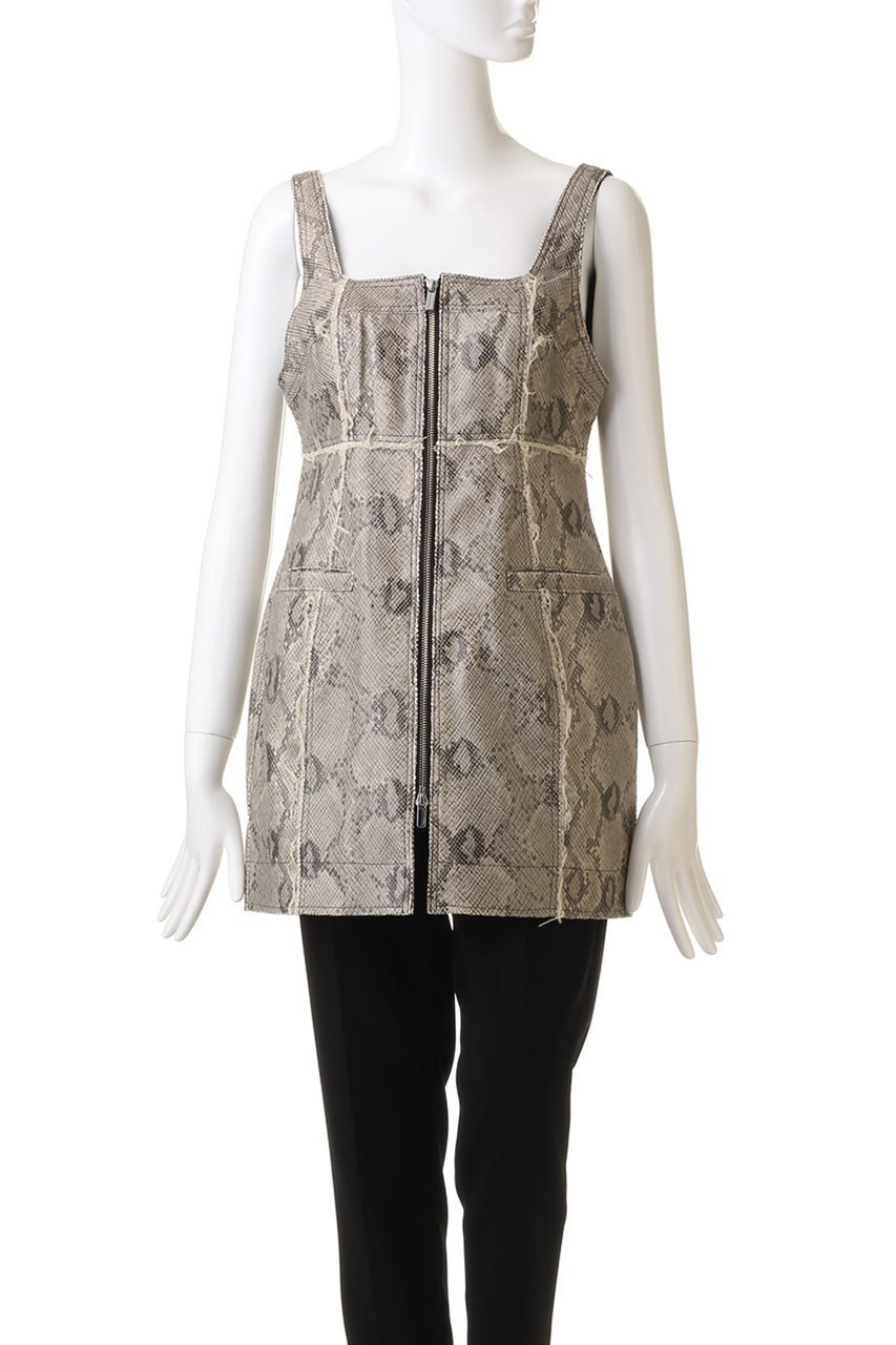 【メゾンスペシャル/MAISON SPECIAL】のfaux Leather Python Front Zip Tops/フェイクレザーパイソンフロントジップトップス 人気、トレンドファッション・服の通販 founy(ファニー) 　ファッション　Fashion　レディースファッション　Fashion for Women　トップス・カットソー　Cut & Sew Tops　シャツ・ブラウス・オフィスカジュアル　Elegant Blouses & Button-Ups　コルセット　Corset, Bustier　スリーブ　Sleeve, Long Sleeve / Short Sleeve　セットアップ　Set-Up, Coordinated Outfit　パイソン　Python, Snakeskin Pattern　フェイクレザー　Faux Leather, PU Leather　無地　Plain, Solid Color　ロング　Long, Long-Length　other-2|ID: prp329100004926717 ipo3291000000036967406