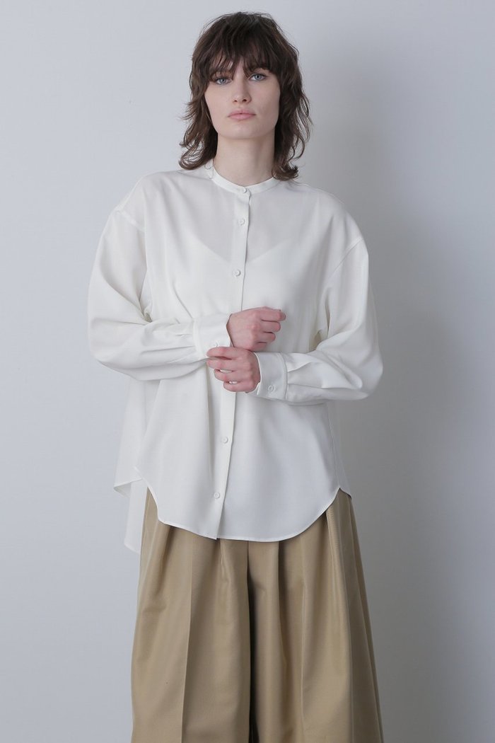 【ヒューエルミュージアム/hueLe Museum】の【hLM】ポリヴィスコースツイルブラウス インテリア・キッズ・メンズ・レディースファッション・服の通販 founy(ファニー) https://founy.com/ ファッション Fashion レディースファッション Fashion for Women トップス・カットソー Cut & Sew Tops シャツ・ブラウス・オフィスカジュアル Elegant Blouses & Button-Ups スリーブ Sleeve, Long Sleeve / Short Sleeve ドレープ Drape, Draping Fabric ペプラム Peplum, Flared Hem ロング Long, Long-Length |ID: prp329100004926727 ipo3291000000036967467