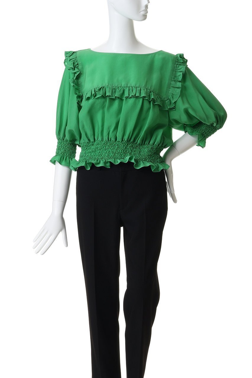 【マルティニーク/martinique】の【CURRENTAGE】ピースダイイングキュプラブラウス 人気、トレンドファッション・服の通販 founy(ファニー) 　ファッション　Fashion　レディースファッション　Fashion for Women　トップス・カットソー　Cut & Sew Tops　シャツ・ブラウス・オフィスカジュアル　Elegant Blouses & Button-Ups　キュプラ　Cupro, Eco Fabric　ショート　Short, Short Length　スリーブ　Sleeve, Long Sleeve / Short Sleeve　フリル　Frill, Ruffle　夏　Summer　春　Spring　S/S・春夏　SS, Spring/Summer, Warm Season　other-2|ID: prp329100004926733 ipo3291000000036967511