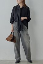 【ガリャルダガランテ/GALLARDAGALANTE】のフィネスボウタイブラウス2 人気、トレンドファッション・服の通販 founy(ファニー) ファッション Fashion レディースファッション Fashion for Women トップス・カットソー Cut & Sew Tops シャツ・ブラウス・オフィスカジュアル Elegant Blouses & Button-Ups スウェット / スエット Sweatshirt, Sweatwear スリーブ Sleeve, Long Sleeve / Short Sleeve ベーシック Basic, Essential リボン Ribbon, Bow ロング Long, Long-Length 人気 Popular, Best Seller thumbnail ブラック|ID: prp329100004926734 ipo3291000000036967517