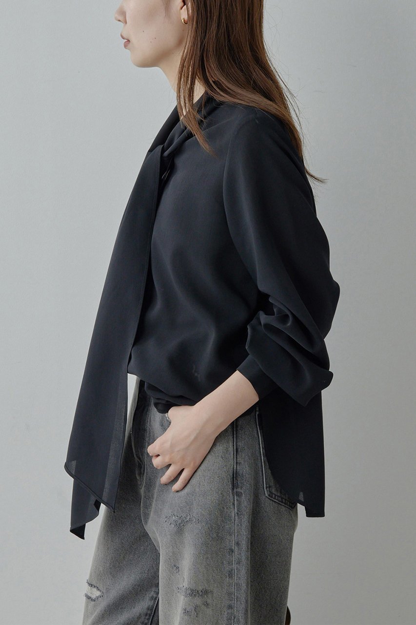 【ガリャルダガランテ/GALLARDAGALANTE】のフィネスボウタイブラウス2 人気、トレンドファッション・服の通販 founy(ファニー) 　ファッション　Fashion　レディースファッション　Fashion for Women　トップス・カットソー　Cut & Sew Tops　シャツ・ブラウス・オフィスカジュアル　Elegant Blouses & Button-Ups　スウェット / スエット　Sweatshirt, Sweatwear　スリーブ　Sleeve, Long Sleeve / Short Sleeve　ベーシック　Basic, Essential　リボン　Ribbon, Bow　ロング　Long, Long-Length　人気　Popular, Best Seller　other-4|ID: prp329100004926734 ipo3291000000036967520