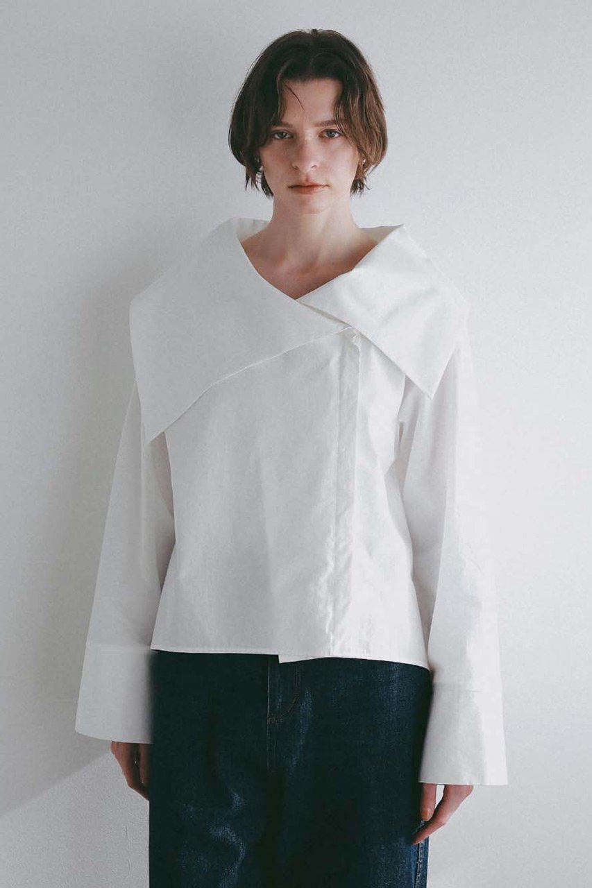 【ハー/HER.】のアシメカラーデザインブラウス 人気、トレンドファッション・服の通販 founy(ファニー) 　ファッション　Fashion　レディースファッション　Fashion for Women　トップス・カットソー　Cut & Sew Tops　シャツ・ブラウス・オフィスカジュアル　Elegant Blouses & Button-Ups　カフス　Cuff Design　スリーブ　Sleeve, Long Sleeve / Short Sleeve　タイプライター　Typewriter Fabric, Crisp Cotton　ロング　Long, Long-Length　other-8|ID: prp329100004926736 ipo3291000000036967538