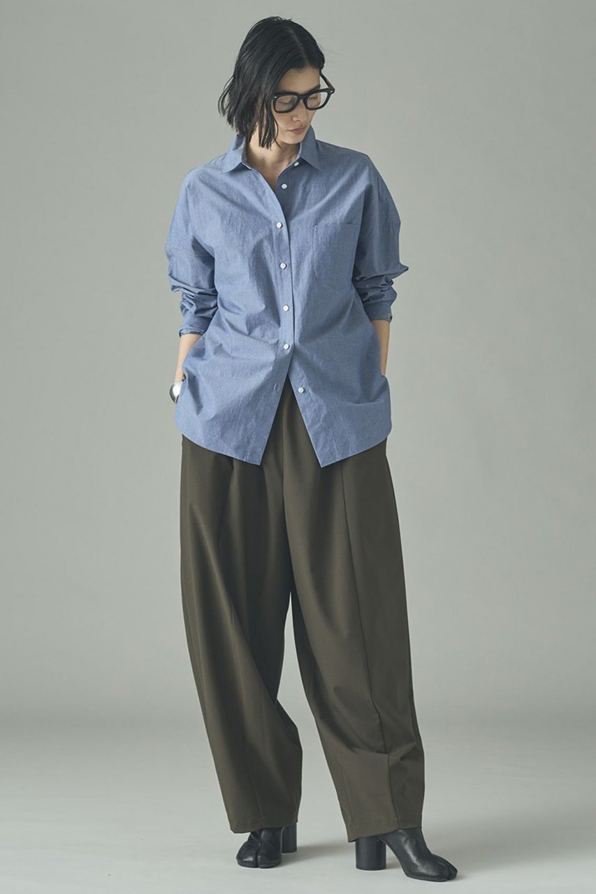 【カレンソロジー/Curensology】の〈&RC〉イングレインビッグシャツ 人気、トレンドファッション・服の通販 founy(ファニー) 　ファッション　Fashion　レディースファッション　Fashion for Women　トップス・カットソー　Cut & Sew Tops　シャツ・ブラウス・オフィスカジュアル　Elegant Blouses & Button-Ups　コンパクト　Compact, Small Size　シャンブレー　Chambray, Denim-Like Fabric　スリーブ　Sleeve, Long Sleeve / Short Sleeve　タイプライター　Typewriter Fabric, Crisp Cotton　ビジネス 仕事 通勤　Business / Work / Commuting　ロング　Long, Long-Length　ワッシャー　Washer, Crinkled Finish　人気　Popular, Best Seller　定番　Standard, Basic Item　日本製　Made In Japan　羽織　Haori, Light Jacket　other-3|ID: prp329100004926742 ipo3291000000036967589