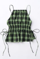 【メゾンスペシャル/MAISON SPECIAL】のChecked Shirring Bustier/チェックシャーリングビスチェ 人気、トレンドファッション・服の通販 founy(ファニー) ファッション Fashion レディースファッション Fashion for Women トップス・カットソー Cut & Sew Tops キャミソール&ノースリーブ Camisoles & Sleeveless Tops シャツ・ブラウス・オフィスカジュアル Elegant Blouses & Button-Ups ビスチェ Bustiers & Corset Tops / Layered Bustier Style おすすめ Recommended / Our Picks コンパクト Compact, Small Size セットアップ Set-Up, Coordinated Outfit ノースリーブ Sleeveless, No-Sleeve リラックス Relax, Relaxed Fit 夏 Summer thumbnail GRN(グリーン)|ID: prp329100004926748 ipo3291000000036967630