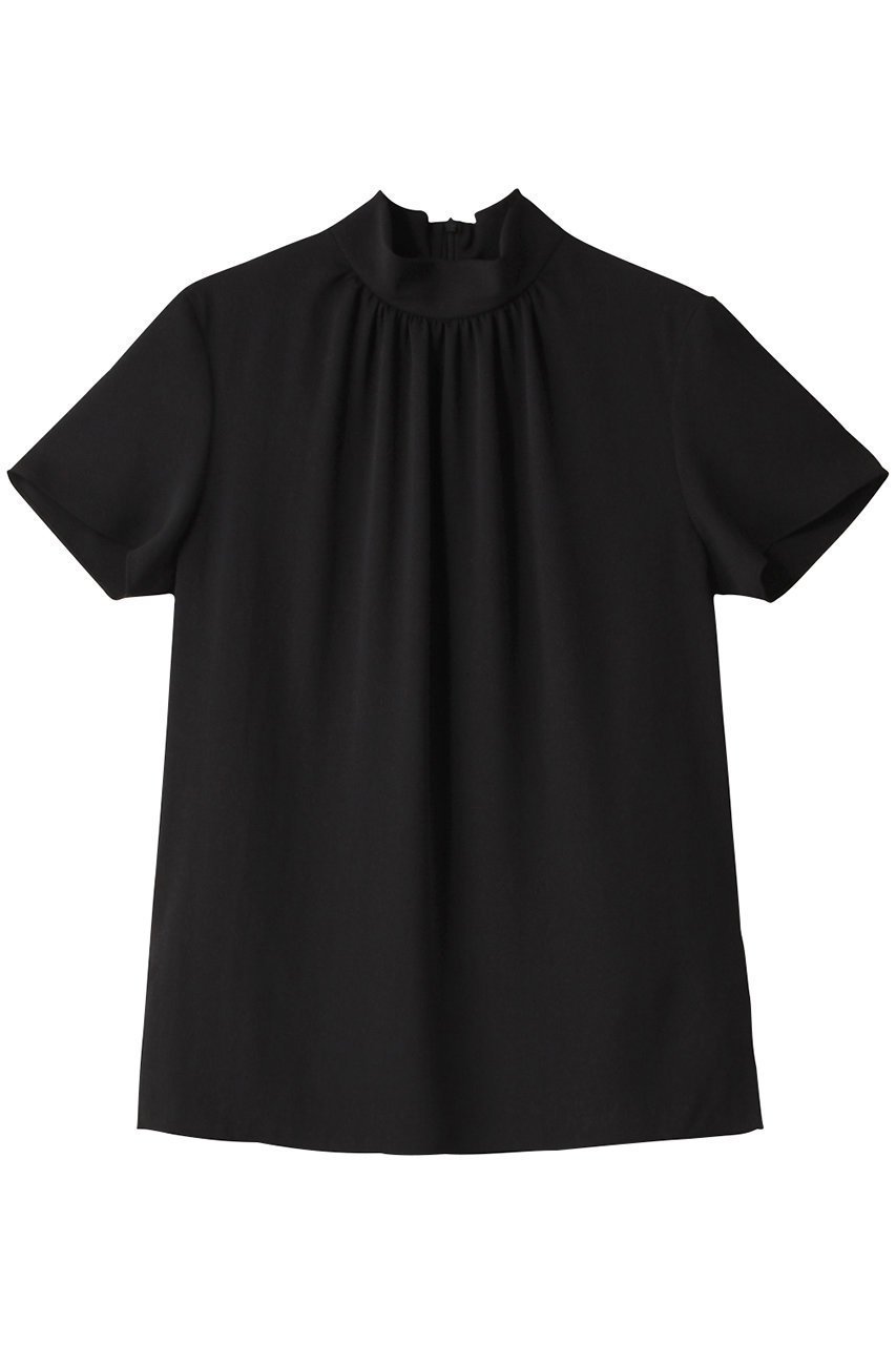 【ベイジ,/BEIGE,】のEVA(エバ)/ハイネックブラウス インテリア・キッズ・メンズ・レディースファッション・服の通販 founy(ファニー) 　ファッション　Fashion　レディースファッション　Fashion for Women　トップス・カットソー　Cut & Sew Tops　シャツ・ブラウス・オフィスカジュアル　Elegant Blouses & Button-Ups　ギャザー　Gathered, Ruffled　ショート　Short, Short Length　シンプル　Simple, Minimal　スリーブ　Sleeve, Long Sleeve / Short Sleeve　セレモニー　Ceremony　ドレープ　Drape, Draping Fabric　ハイネック　High Neck, Mock Neck　エレガント 上品　Elegant　Black|ID: prp329100004926750 ipo3291000000036967650