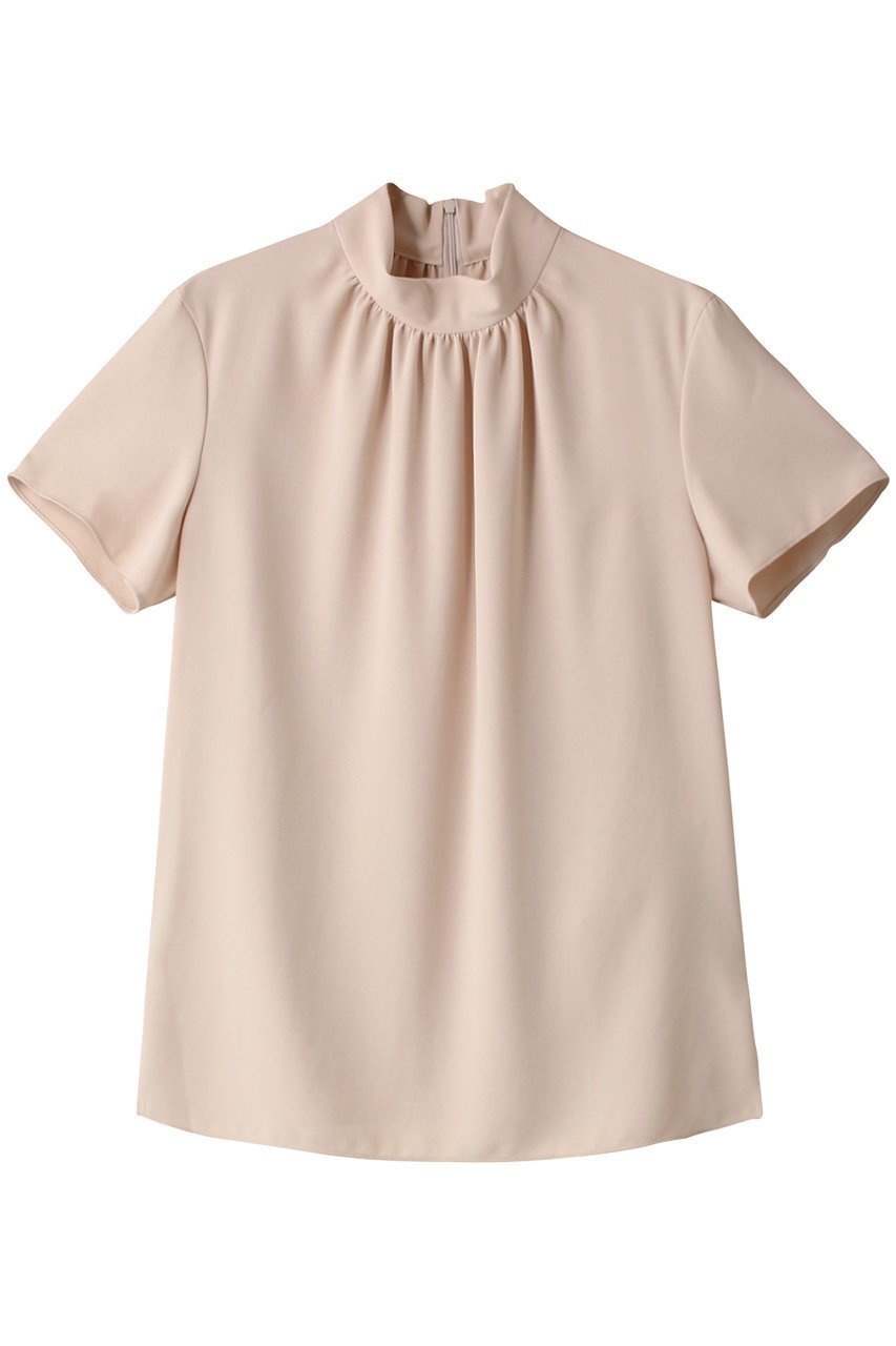 【ベイジ,/BEIGE,】のEVA(エバ)/ハイネックブラウス インテリア・キッズ・メンズ・レディースファッション・服の通販 founy(ファニー) 　ファッション　Fashion　レディースファッション　Fashion for Women　トップス・カットソー　Cut & Sew Tops　シャツ・ブラウス・オフィスカジュアル　Elegant Blouses & Button-Ups　ギャザー　Gathered, Ruffled　ショート　Short, Short Length　シンプル　Simple, Minimal　スリーブ　Sleeve, Long Sleeve / Short Sleeve　セレモニー　Ceremony　ドレープ　Drape, Draping Fabric　ハイネック　High Neck, Mock Neck　エレガント 上品　Elegant　Nude|ID: prp329100004926750 ipo3291000000036967651