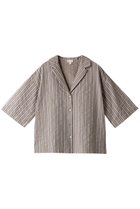 【ハンロ/HANRO】のURBAN CASUALS 半袖 人気、トレンドファッション・服の通販 founy(ファニー) ファッション Fashion レディースファッション Fashion for Women トップス・カットソー Cut & Sew Tops シャツ・ブラウス・オフィスカジュアル Elegant Blouses & Button-Ups ショート Short, Short Length スタイリッシュ Stylish, Fashionable ストライプ Stripe, Striped Pattern スリーブ Sleeve, Long Sleeve / Short Sleeve リラックス Relax, Relaxed Fit 半袖 Short Sleeve, Half Sleeve thumbnail ブラウン|ID: prp329100004926752 ipo3291000000036967663