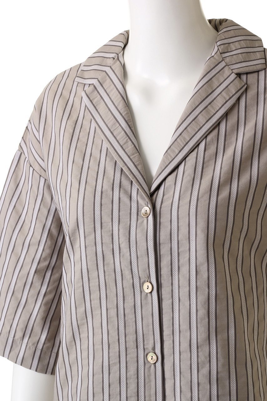 【ハンロ/HANRO】のURBAN CASUALS 半袖 人気、トレンドファッション・服の通販 founy(ファニー) 　ファッション　Fashion　レディースファッション　Fashion for Women　トップス・カットソー　Cut & Sew Tops　シャツ・ブラウス・オフィスカジュアル　Elegant Blouses & Button-Ups　ショート　Short, Short Length　スタイリッシュ　Stylish, Fashionable　ストライプ　Stripe, Striped Pattern　スリーブ　Sleeve, Long Sleeve / Short Sleeve　リラックス　Relax, Relaxed Fit　半袖　Short Sleeve, Half Sleeve　other-5|ID: prp329100004926752 ipo3291000000036967667