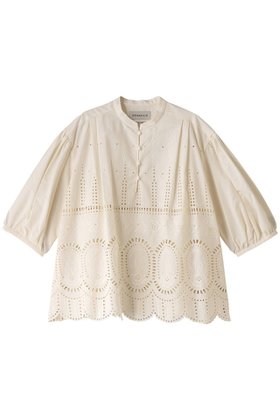 【デパリエ/DEPAREILLE】 フラワーエンブロイダリーブラウス人気、トレンドファッション・服の通販 founy(ファニー) ファッション Fashion レディースファッション Fashion for Women トップス・カットソー Cut & Sew Tops シャツ・ブラウス・オフィスカジュアル Elegant Blouses & Button-Ups ギャザー Gathered, Ruffled ショート Short, Short Length スリーブ Sleeve, Long Sleeve / Short Sleeve ヘムライン Hemline, Bottom Cut 夏 Summer |ID:prp329100004926756