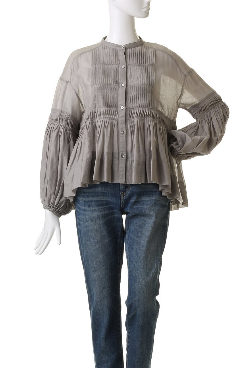 【マリリンムーン/MARILYN MOON】のタックテクニックシアーコットンブラウス 人気、トレンドファッション・服の通販 founy(ファニー) 　ファッション　Fashion　レディースファッション　Fashion for Women　トップス・カットソー　Cut & Sew Tops　シャツ・ブラウス・オフィスカジュアル　Elegant Blouses & Button-Ups　おすすめ　Recommended / Our Picks　インド　Indian Textile　インナー　Innerwear　サマー　Summer, Summer Style　シアー　Sheer, See-Through　スリーブ　Sleeve, Long Sleeve / Short Sleeve　ハンド　Hand, Handmade　フェミニン　Feminine, Girly　フレア　Flare, Flared　ロング　Long, Long-Length　other-2|ID: prp329100004926759 ipo3291000000036967721