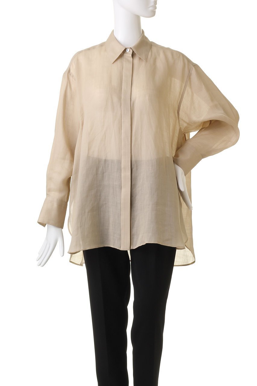 【デパリエ/DEPAREILLE】のシアーラミーシャツ 人気、トレンドファッション・服の通販 founy(ファニー) 　ファッション　Fashion　レディースファッション　Fashion for Women　トップス・カットソー　Cut & Sew Tops　シャツ・ブラウス・オフィスカジュアル　Elegant Blouses & Button-Ups　インナー　Innerwear　シアー　Sheer, See-Through　ショート　Short, Short Length　スリット　Slit, Slit Detail　スリーブ　Sleeve, Long Sleeve / Short Sleeve　ファブリック　Fabric, Textile　夏　Summer　other-2|ID: prp329100004926760 ipo3291000000036967729