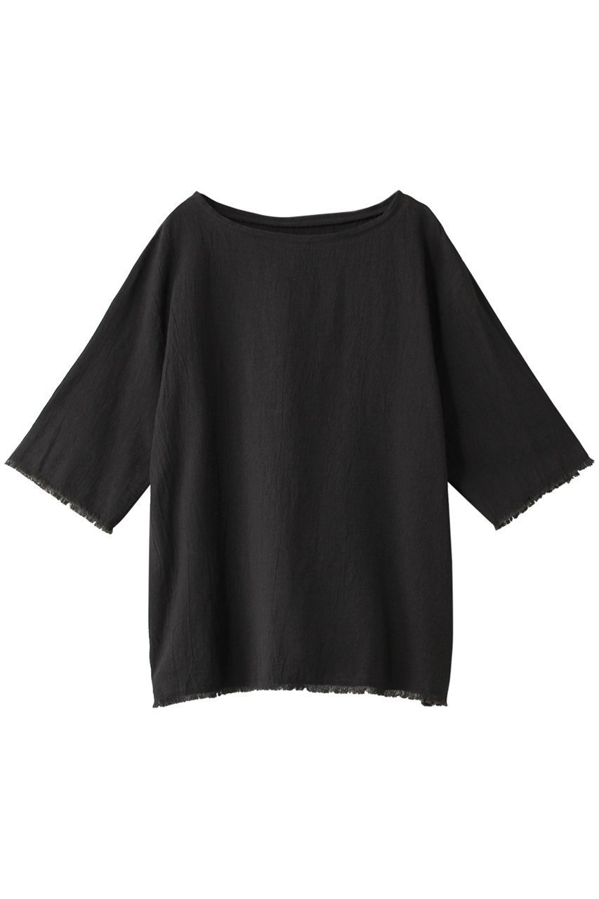 【ガリャルダガランテ/GALLARDAGALANTE】のコットンリネンオーバーブラウス インテリア・キッズ・メンズ・レディースファッション・服の通販 founy(ファニー) 　ファッション　Fashion　レディースファッション　Fashion for Women　トップス・カットソー　Cut & Sew Tops　シャツ・ブラウス・オフィスカジュアル　Elegant Blouses & Button-Ups　ショート　Short, Short Length　スリーブ　Sleeve, Long Sleeve / Short Sleeve　フリンジ　Fringe, Tassel　リネン　Linen, Linen Fabric　チャコールグレー|ID: prp329100004926766 ipo3291000000036967761