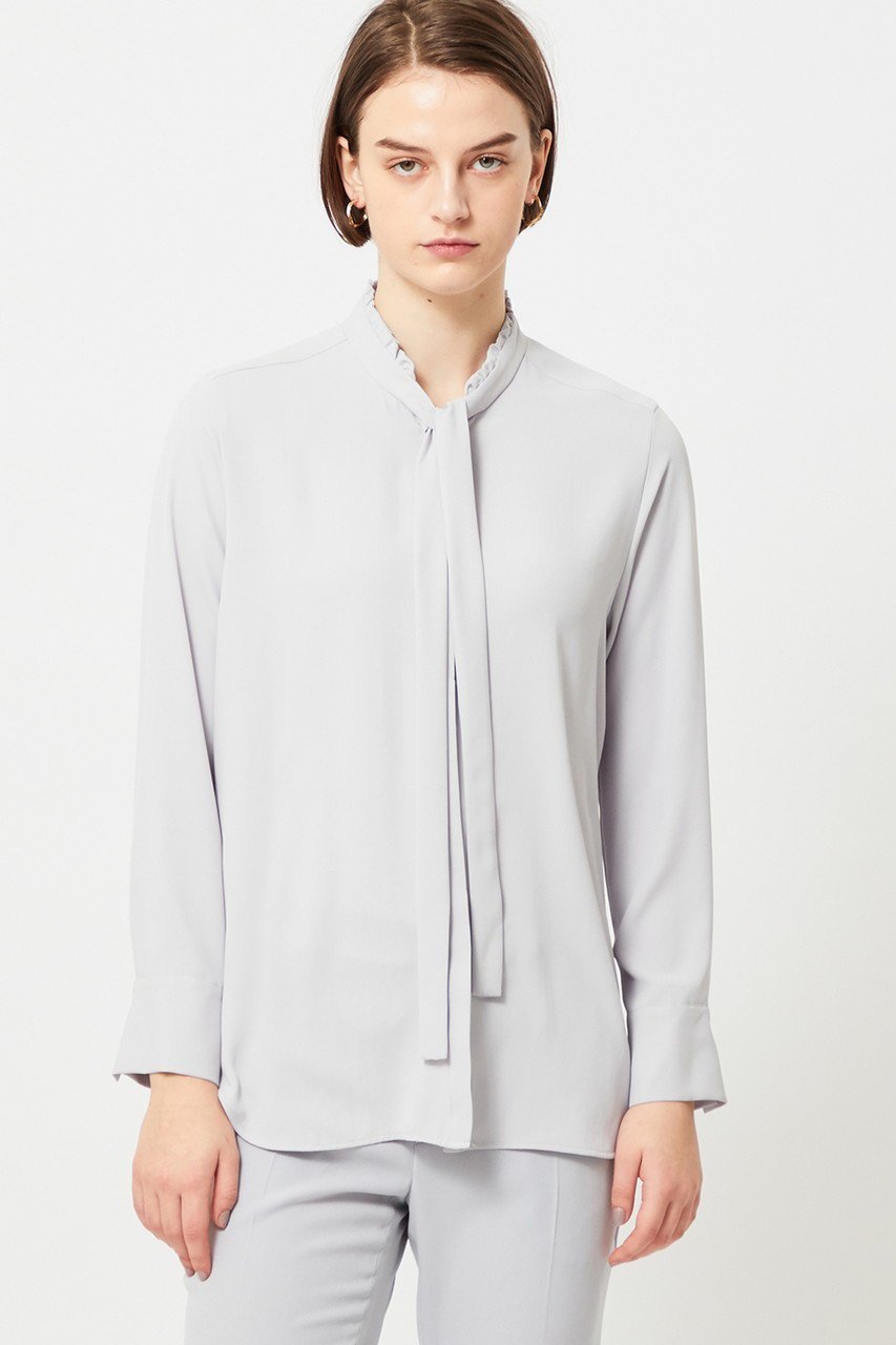 【ベイジ,/BEIGE,】のEVA(エバ)/ブラウス 人気、トレンドファッション・服の通販 founy(ファニー) 　ファッション　Fashion　レディースファッション　Fashion for Women　トップス・カットソー　Cut & Sew Tops　シャツ・ブラウス・オフィスカジュアル　Elegant Blouses & Button-Ups　とろみ　Fluid, Flowy Fabric　ジョーゼット　Georgette, Semi-Sheer Fabric　ストレッチ　Stretch, Stretchy Fabric　スリーブ　Sleeve, Long Sleeve / Short Sleeve　フリル　Frill, Ruffle　ロング　Long, Long-Length　other-7|ID: prp329100004926789 ipo3291000000036967919