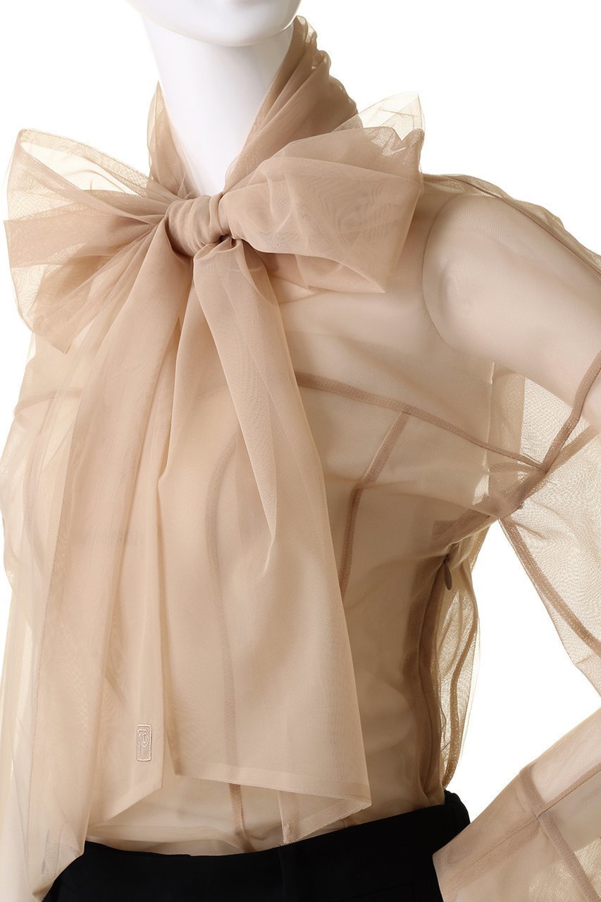 【プランク プロジェクト/PRANK PROJECT】のチュールボウタイボディスーツ / Tulle Bow Tie Bodysuit 人気、トレンドファッション・服の通販 founy(ファニー) 　ファッション　Fashion　レディースファッション　Fashion for Women　トップス・カットソー　Cut & Sew Tops　シャツ・ブラウス・オフィスカジュアル　Elegant Blouses & Button-Ups　おすすめ　Recommended / Our Picks　インナー　Innerwear　スウェット / スエット　Sweatshirt, Sweatwear　スリーブ　Sleeve, Long Sleeve / Short Sleeve　スーツ　Suit, Formalwear　チュール　Tulip, Tulip Motif　ブルゾン　Blouson, Bomber Jacket　マニッシュ　Mannish, Boyish　ロング　Long, Long-Length　other-5|ID: prp329100004926796 ipo3291000000036967964