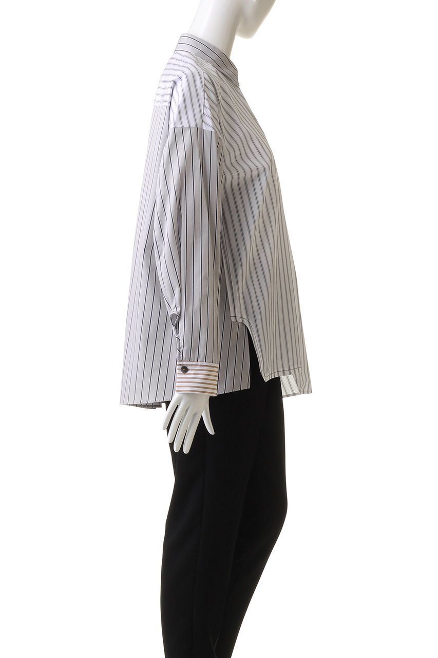 【ナゴンスタンス/nagonstans】のMultiストライプ MIX hem SH/シャツ 人気、トレンドファッション・服の通販 founy(ファニー) 　ファッション　Fashion　レディースファッション　Fashion for Women　トップス・カットソー　Cut & Sew Tops　シャツ・ブラウス・オフィスカジュアル　Elegant Blouses & Button-Ups　カフス　Cuff Design　ストライプ　Stripe, Striped Pattern　スリーブ　Sleeve, Long Sleeve / Short Sleeve　ミックス　Mix, Mixed Style　ロング　Long, Long-Length　other-3|ID: prp329100004926805 ipo3291000000036968020