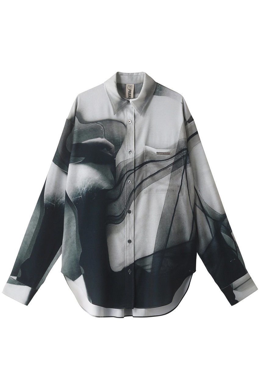 【プランク プロジェクト/PRANK PROJECT】のマルチプリントシャツ / Multi Printed Shirt 人気、トレンドファッション・服の通販 founy(ファニー) 　ファッション　Fashion　レディースファッション　Fashion for Women　トップス・カットソー　Cut & Sew Tops　シャツ・ブラウス・オフィスカジュアル　Elegant Blouses & Button-Ups　おすすめ　Recommended / Our Picks　サテン　Satin, Glossy Fabric　ストレッチ　Stretch, Stretchy Fabric　スリーブ　Sleeve, Long Sleeve / Short Sleeve　セットアップ　Set-Up, Coordinated Outfit　ファブリック　Fabric, Textile　プリント　Print, Printed Pattern　モノトーン　Monotone, Black and White　ロング　Long, Long-Length　ヴィンテージ　Vintage Style　 other-1|ID: prp329100004926807 ipo3291000000036968040