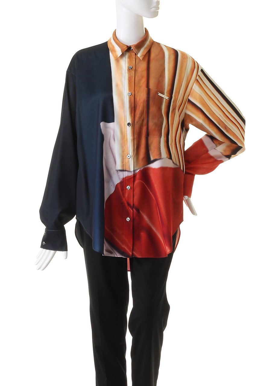 【プランク プロジェクト/PRANK PROJECT】のマルチプリントシャツ / Multi Printed Shirt 人気、トレンドファッション・服の通販 founy(ファニー) 　ファッション　Fashion　レディースファッション　Fashion for Women　トップス・カットソー　Cut & Sew Tops　シャツ・ブラウス・オフィスカジュアル　Elegant Blouses & Button-Ups　おすすめ　Recommended / Our Picks　サテン　Satin, Glossy Fabric　ストレッチ　Stretch, Stretchy Fabric　スリーブ　Sleeve, Long Sleeve / Short Sleeve　セットアップ　Set-Up, Coordinated Outfit　ファブリック　Fabric, Textile　プリント　Print, Printed Pattern　モノトーン　Monotone, Black and White　ロング　Long, Long-Length　ヴィンテージ　Vintage Style　other-2|ID: prp329100004926807 ipo3291000000036968043