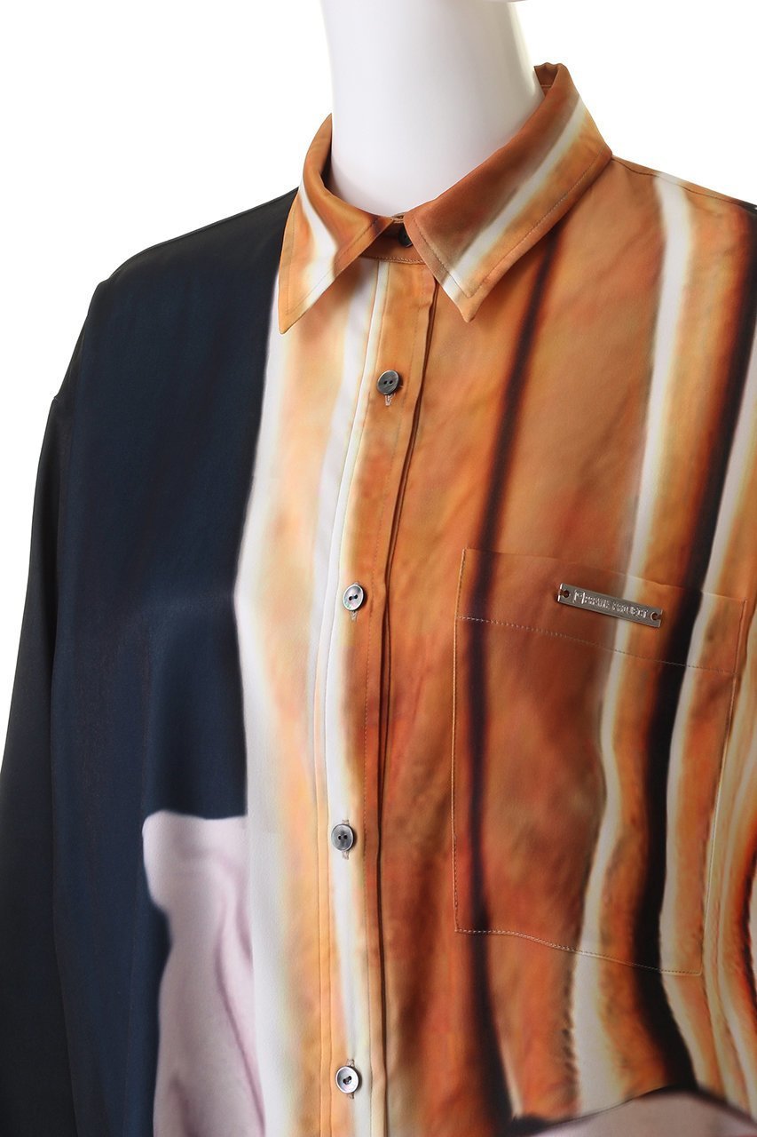 【プランク プロジェクト/PRANK PROJECT】のマルチプリントシャツ / Multi Printed Shirt 人気、トレンドファッション・服の通販 founy(ファニー) 　ファッション　Fashion　レディースファッション　Fashion for Women　トップス・カットソー　Cut & Sew Tops　シャツ・ブラウス・オフィスカジュアル　Elegant Blouses & Button-Ups　おすすめ　Recommended / Our Picks　サテン　Satin, Glossy Fabric　ストレッチ　Stretch, Stretchy Fabric　スリーブ　Sleeve, Long Sleeve / Short Sleeve　セットアップ　Set-Up, Coordinated Outfit　ファブリック　Fabric, Textile　プリント　Print, Printed Pattern　モノトーン　Monotone, Black and White　ロング　Long, Long-Length　ヴィンテージ　Vintage Style　other-5|ID: prp329100004926807 ipo3291000000036968046