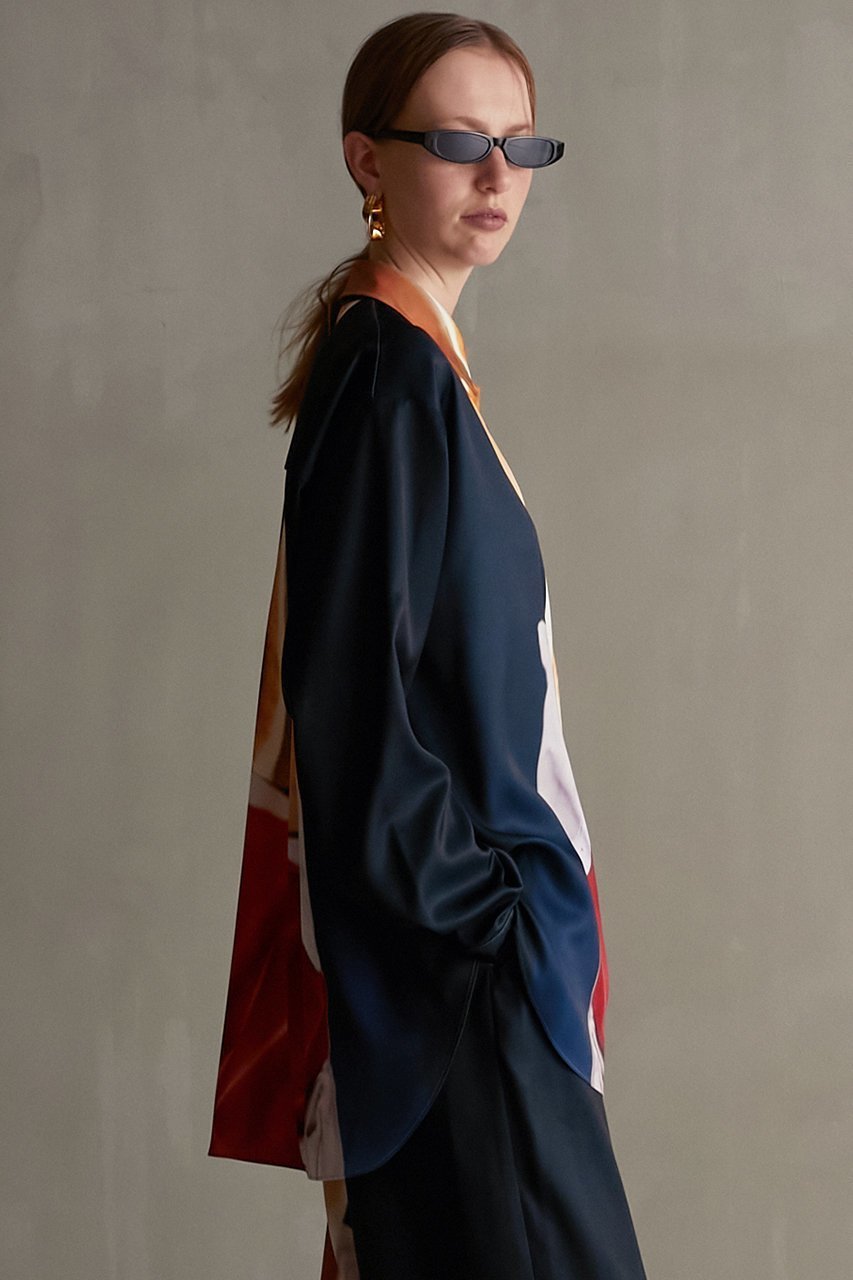 【プランク プロジェクト/PRANK PROJECT】のマルチプリントシャツ / Multi Printed Shirt 人気、トレンドファッション・服の通販 founy(ファニー) 　ファッション　Fashion　レディースファッション　Fashion for Women　トップス・カットソー　Cut & Sew Tops　シャツ・ブラウス・オフィスカジュアル　Elegant Blouses & Button-Ups　おすすめ　Recommended / Our Picks　サテン　Satin, Glossy Fabric　ストレッチ　Stretch, Stretchy Fabric　スリーブ　Sleeve, Long Sleeve / Short Sleeve　セットアップ　Set-Up, Coordinated Outfit　ファブリック　Fabric, Textile　プリント　Print, Printed Pattern　モノトーン　Monotone, Black and White　ロング　Long, Long-Length　ヴィンテージ　Vintage Style　other-8|ID: prp329100004926807 ipo3291000000036968051