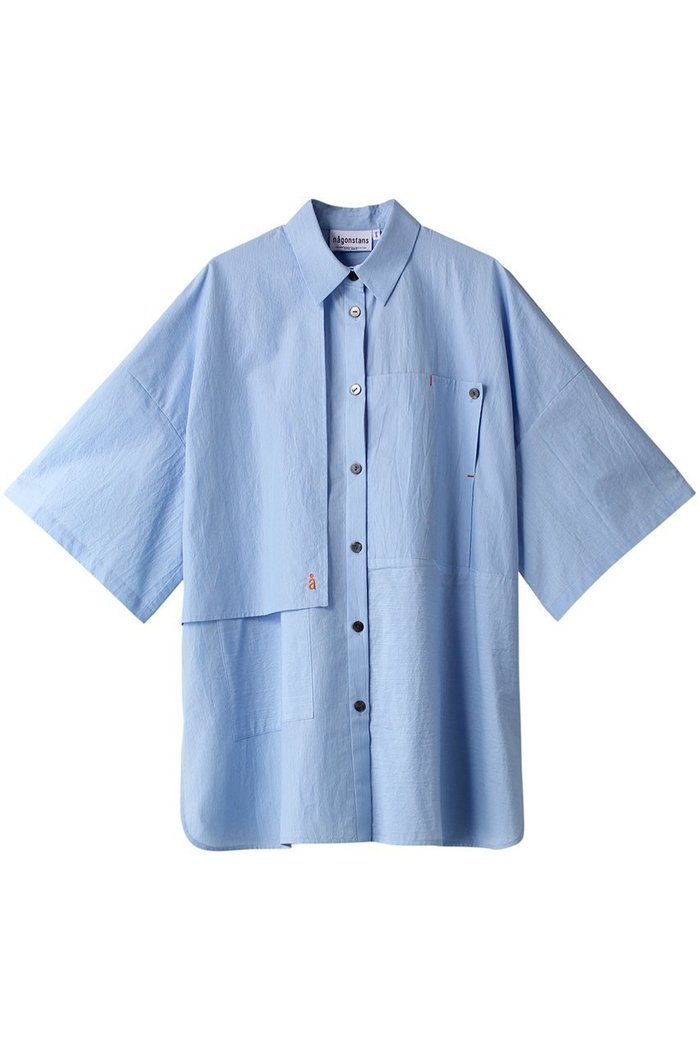 【ナゴンスタンス/nagonstans】のT/Cコンパクトストライプ 3/4Sleeve SH/シャツ インテリア・キッズ・メンズ・レディースファッション・服の通販 founy(ファウニー) https://founy.com/ ファッション Fashion レディースファッション Fashion for Women トップス・カットソー Cut & Sew Tops シャツ・ブラウス・オフィスカジュアル Elegant Blouses & Button-Ups アシンメトリー Asymmetrical Style コンパクト Compact, Small Size ショート Short, Short Length ストライプ Stripe, Striped Pattern スリーブ Sleeve, Long Sleeve / Short Sleeve リラックス Relax, Relaxed Fit |ID: prp329100004926813 ipo3291000000036968089