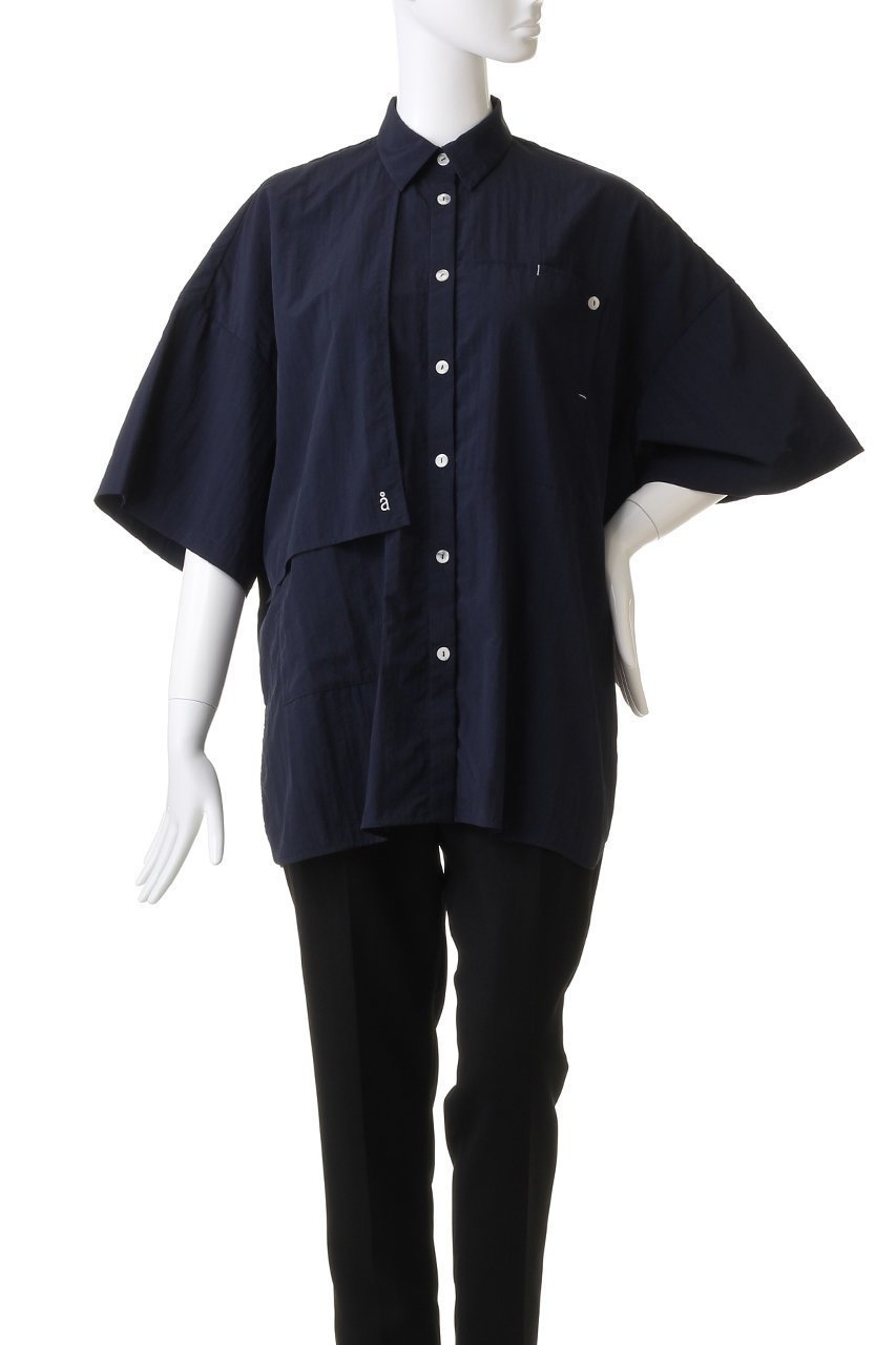 【ナゴンスタンス/nagonstans】のタスランウェザー3/4Sleeve SH/シャツ 人気、トレンドファッション・服の通販 founy(ファニー) 　ファッション　Fashion　レディースファッション　Fashion for Women　トップス・カットソー　Cut & Sew Tops　シャツ・ブラウス・オフィスカジュアル　Elegant Blouses & Button-Ups　アシンメトリー　Asymmetrical Style　ショート　Short, Short Length　スリーブ　Sleeve, Long Sleeve / Short Sleeve　リラックス　Relax, Relaxed Fit　other-2|ID: prp329100004926815 ipo3291000000036968103