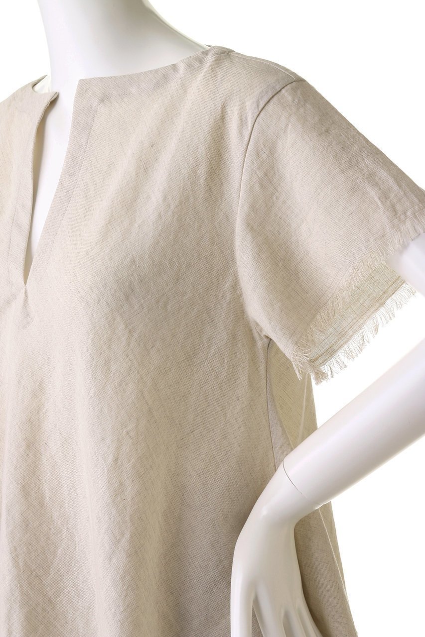 【プリスティン/PRISTINE】のCL平織フリンジブラウス 人気、トレンドファッション・服の通販 founy(ファニー) 　ファッション　Fashion　レディースファッション　Fashion for Women　トップス・カットソー　Cut & Sew Tops　シャツ・ブラウス・オフィスカジュアル　Elegant Blouses & Button-Ups　ショート　Short, Short Length　シンプル　Simple, Minimal　スリーブ　Sleeve, Long Sleeve / Short Sleeve　フリンジ　Fringe, Tassel　フレア　Flare, Flared　リネン　Linen, Linen Fabric　エレガント 上品　Elegant　other-5|ID: prp329100004926819 ipo3291000000036968135