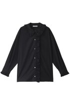 【エリオポール/heliopole】のコットンタイプライターフリルシャツ 人気、トレンドファッション・服の通販 founy(ファニー) ファッション Fashion レディースファッション Fashion for Women トップス・カットソー Cut & Sew Tops シャツ・ブラウス・オフィスカジュアル Elegant Blouses & Button-Ups スリーブ Sleeve, Long Sleeve / Short Sleeve タイプライター Typewriter Fabric, Crisp Cotton パーティ Party, Party Style フェミニン Feminine, Girly フリル Frill, Ruffle ロング Long, Long-Length エレガント 上品 Elegant 長袖 Long Sleeve, Full Sleeve thumbnail ブラック|ID: prp329100004926820 ipo3291000000036968139