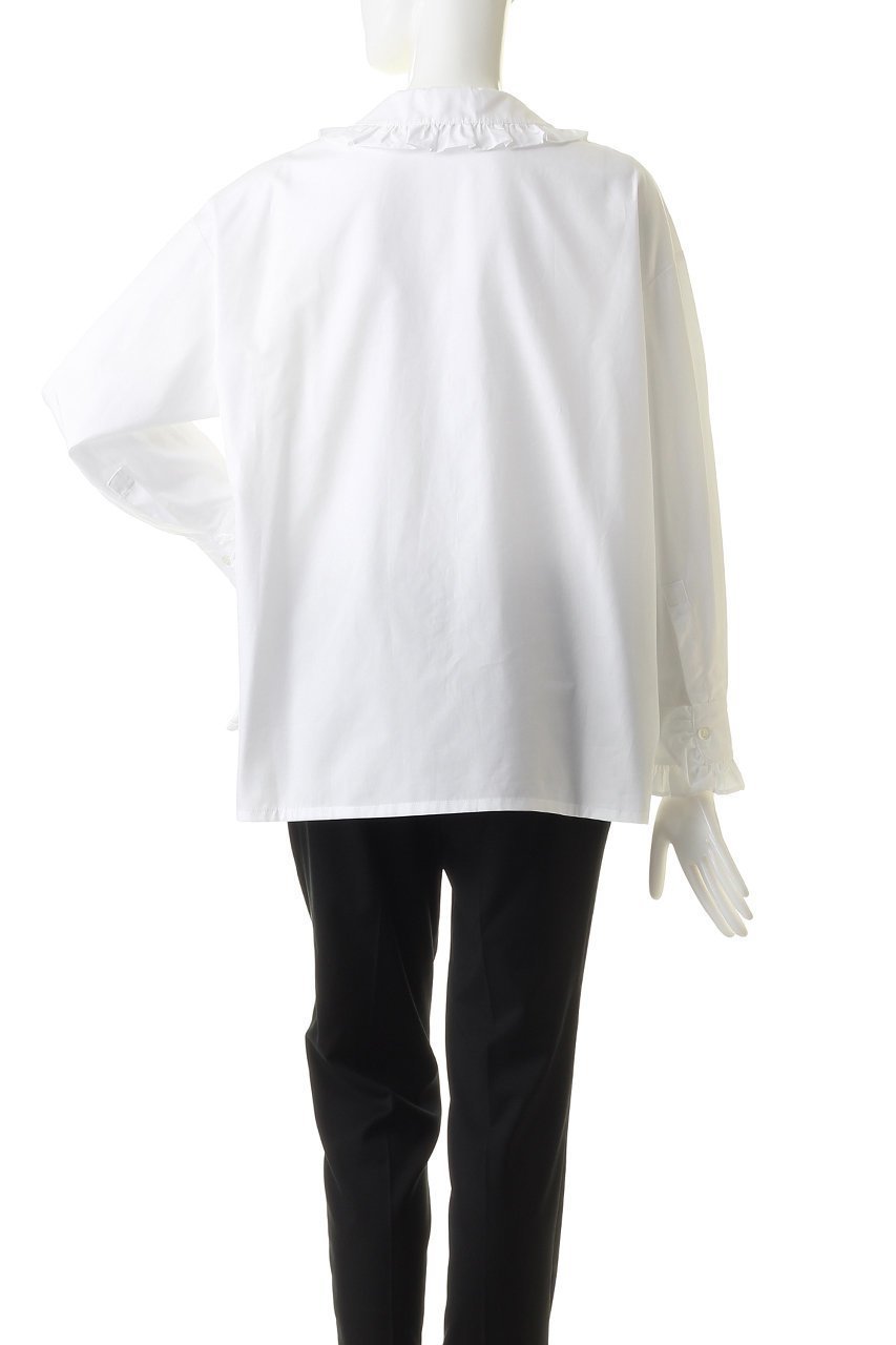 【エリオポール/heliopole】のコットンタイプライターフリルシャツ 人気、トレンドファッション・服の通販 founy(ファニー) 　ファッション　Fashion　レディースファッション　Fashion for Women　トップス・カットソー　Cut & Sew Tops　シャツ・ブラウス・オフィスカジュアル　Elegant Blouses & Button-Ups　スリーブ　Sleeve, Long Sleeve / Short Sleeve　タイプライター　Typewriter Fabric, Crisp Cotton　パーティ　Party, Party Style　フェミニン　Feminine, Girly　フリル　Frill, Ruffle　ロング　Long, Long-Length　エレガント 上品　Elegant　長袖　Long Sleeve, Full Sleeve　other-4|ID: prp329100004926820 ipo3291000000036968143