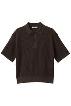 【スローン/SLOANE】の12G透かし編み コットン×ポリエステル×リネン 半袖ポロ 人気、トレンドファッション・服の通販 founy(ファニー) ファッション Fashion レディースファッション Fashion for Women トップス・カットソー Cut & Sew Tops シャツ・ブラウス・オフィスカジュアル Elegant Blouses & Button-Ups ポロシャツ・きれいめカジュアル Smart-Casual Polo Tops カーディガン Cardigan, Knitwear ポロシャツ Polo Shirt, Collared Tee リネン Linen, Linen Fabric 半袖 Short Sleeve, Half Sleeve 透かし Cut-Out, Lacework thumbnail ブラウン|ID: prp329100004926844 ipo3291000000036968289