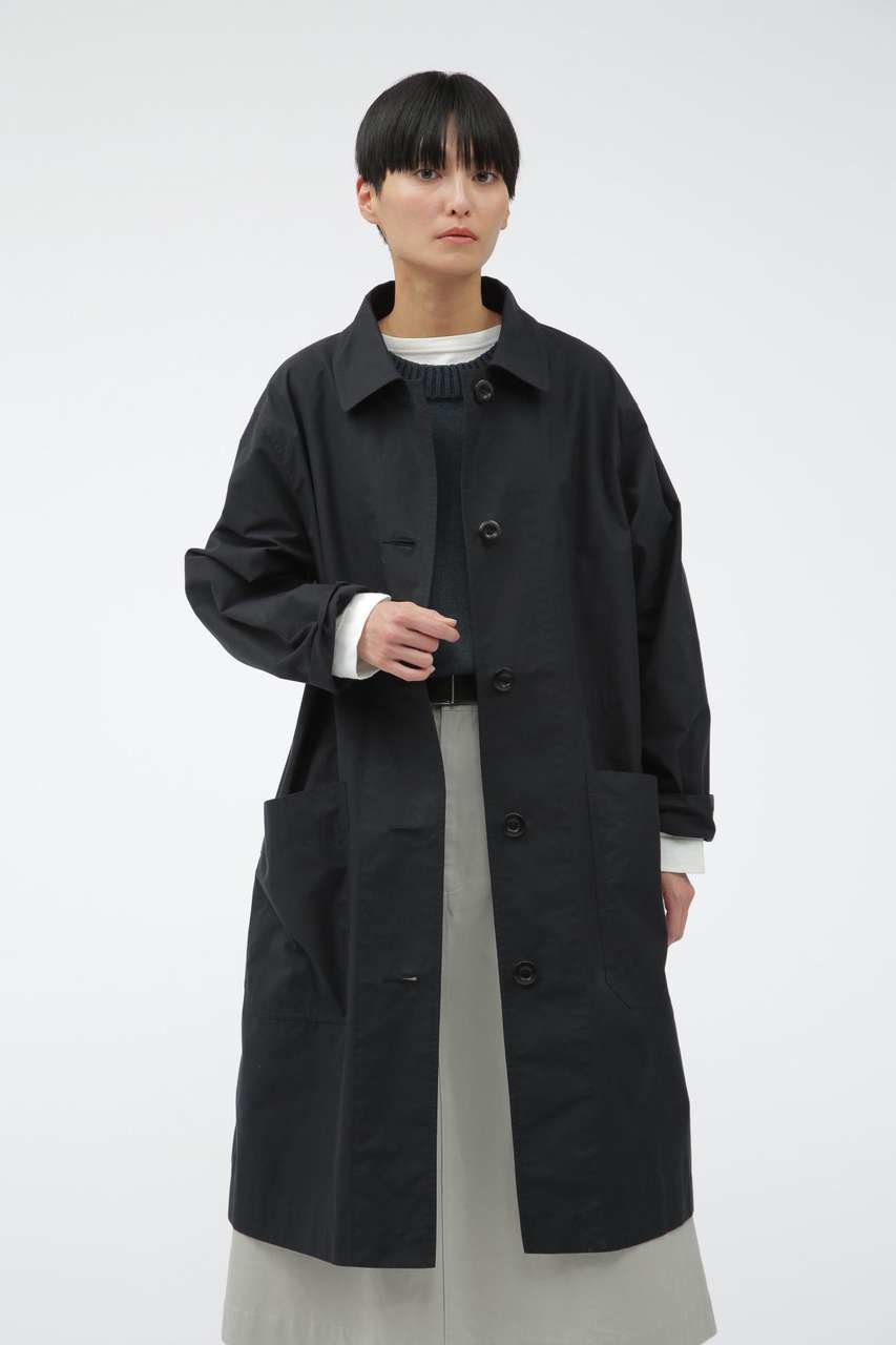 【マーガレットハウエル/MARGARET HOWELL】のPROOFED COTTON POPLIN インテリア・キッズ・メンズ・レディースファッション・服の通販 founy(ファニー) 　ファッション　Fashion　レディースファッション　Fashion for Women　アウター　Coat / Outerwear Collection　コート・ロングコート・ピーコート　Long Coats, Peacoats & More　テクスチャー　Texture, Textured Fabric　ドレス　Dress, One-Piece　ポケット　Pocket, Pocket Detail　ロング　Long, Long-Length　ワーク　Workwear, Utility Style　軽量　Lightweight, Ultra Light　ネイビー|ID: prp329100004926870 ipo3291000000036968478