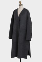 【ヒューエルミュージアム/hueLe Museum】の【hLM】ウールリバーコート 人気、トレンドファッション・服の通販 founy(ファニー) ファッション Fashion レディースファッション Fashion for Women アウター Coat / Outerwear Collection コート・ロングコート・ピーコート Long Coats, Peacoats & More なめらか Smooth, Silky Texture シンプル Simple, Minimal フォルム Silhouette, Form ロング Long, Long-Length |ID:prp329100004926891