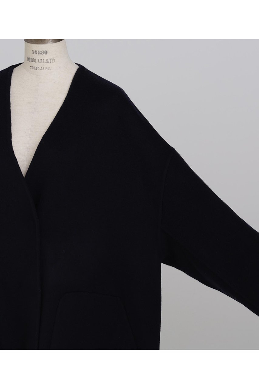 【ヒューエルミュージアム/hueLe Museum】の【hLM】ウールリバーコート 人気、トレンドファッション・服の通販 founy(ファニー) 　ファッション　Fashion　レディースファッション　Fashion for Women　アウター　Coat / Outerwear Collection　コート・ロングコート・ピーコート　Long Coats, Peacoats & More　なめらか　Smooth, Silky Texture　シンプル　Simple, Minimal　フォルム　Silhouette, Form　ロング　Long, Long-Length　other-4|ID: prp329100004926891 ipo3291000000036968627