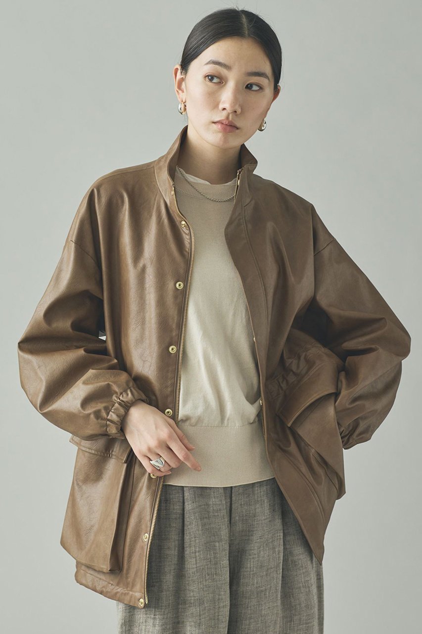 【カレンソロジー/Curensology】のヴィンテージフェイクレザーコート 人気、トレンドファッション・服の通販 founy(ファニー) 　ファッション　Fashion　レディースファッション　Fashion for Women　アウター　Coat / Outerwear Collection　コート・ロングコート・ピーコート　Long Coats, Peacoats & More　クール　Cool, Chic　ショート　Short, Short Length　フェイクレザー　Faux Leather, PU Leather　ブルゾン　Blouson, Bomber Jacket　ヴィンテージ　Vintage Style　防寒　Cold Protection, Winter-Ready　other-2|ID: prp329100004926896 ipo3291000000036968669