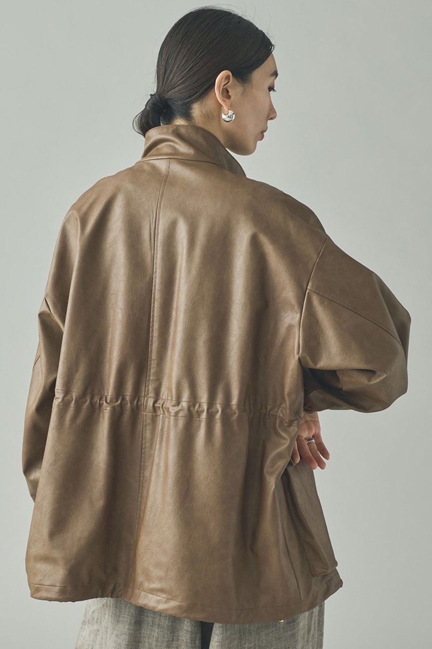 【カレンソロジー/Curensology】のヴィンテージフェイクレザーコート 人気、トレンドファッション・服の通販 founy(ファニー) 　ファッション　Fashion　レディースファッション　Fashion for Women　アウター　Coat / Outerwear Collection　コート・ロングコート・ピーコート　Long Coats, Peacoats & More　クール　Cool, Chic　ショート　Short, Short Length　フェイクレザー　Faux Leather, PU Leather　ブルゾン　Blouson, Bomber Jacket　ヴィンテージ　Vintage Style　防寒　Cold Protection, Winter-Ready　other-4|ID: prp329100004926896 ipo3291000000036968671