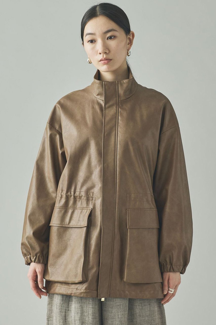 【カレンソロジー/Curensology】のヴィンテージフェイクレザーコート 人気、トレンドファッション・服の通販 founy(ファニー) 　ファッション　Fashion　レディースファッション　Fashion for Women　アウター　Coat / Outerwear Collection　コート・ロングコート・ピーコート　Long Coats, Peacoats & More　クール　Cool, Chic　ショート　Short, Short Length　フェイクレザー　Faux Leather, PU Leather　ブルゾン　Blouson, Bomber Jacket　ヴィンテージ　Vintage Style　防寒　Cold Protection, Winter-Ready　other-5|ID: prp329100004926896 ipo3291000000036968672