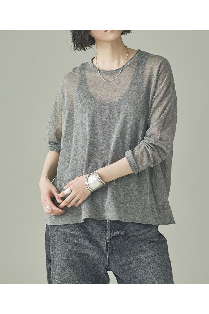 【カレンソロジー/Curensology】のシアーリラックスニットプルオーバー インテリア・キッズ・メンズ・レディースファッション・服の通販 founy(ファニー) 　ファッション　Fashion　レディースファッション　Fashion for Women　トップス・カットソー　Cut & Sew Tops　ニット　Knit Tops & Sweaters　カジュアルプルオーバー・ニットトップス　Pullovers & Knit Tops / Casual Pullovers　おすすめ　Recommended / Our Picks　インナー　Innerwear　キャミソール　Camisole, Spaghetti Strap Top　シアー　Sheer, See-Through　シンプル　Simple, Minimal　タンク　Tank Top, Sleeveless Top　デニム　Denim, Jeans Material　ボトム　Bottoms, Lower Wear　エレガント 上品　Elegant　夏　Summer　新作・新入荷　New Arrivals / New In　グレー|ID: prp329100004926914 ipo3291000000036968827