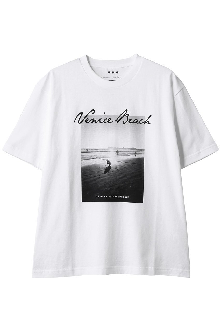 【スリー ドッツ/three dots】の【UNISEX】グラフィックTシャツ インテリア・キッズ・メンズ・レディースファッション・服の通販 founy(ファニー) 　ファッション　Fashion　レディースファッション　Fashion for Women　トップス・カットソー　Cut & Sew Tops　シャツ・ブラウス・オフィスカジュアル　Elegant Blouses & Button-Ups　ロングTシャツ・Tシャツ　Longline T-Shirts & Tees　カットソー・ベーシックTシャツ　Cut-and-Sewn Tops / Stretch Tees & Basics　ユニセックス　Unisex, Genderless　グラフィック　Graphic, Graphic Design　ショート　Short, Short Length　スリーブ　Sleeve, Long Sleeve / Short Sleeve　プリント　Print, Printed Pattern　モノトーン　Monotone, Black and White　ヴェニスビーチ|ID: prp329100004926953 ipo3291000000036969366