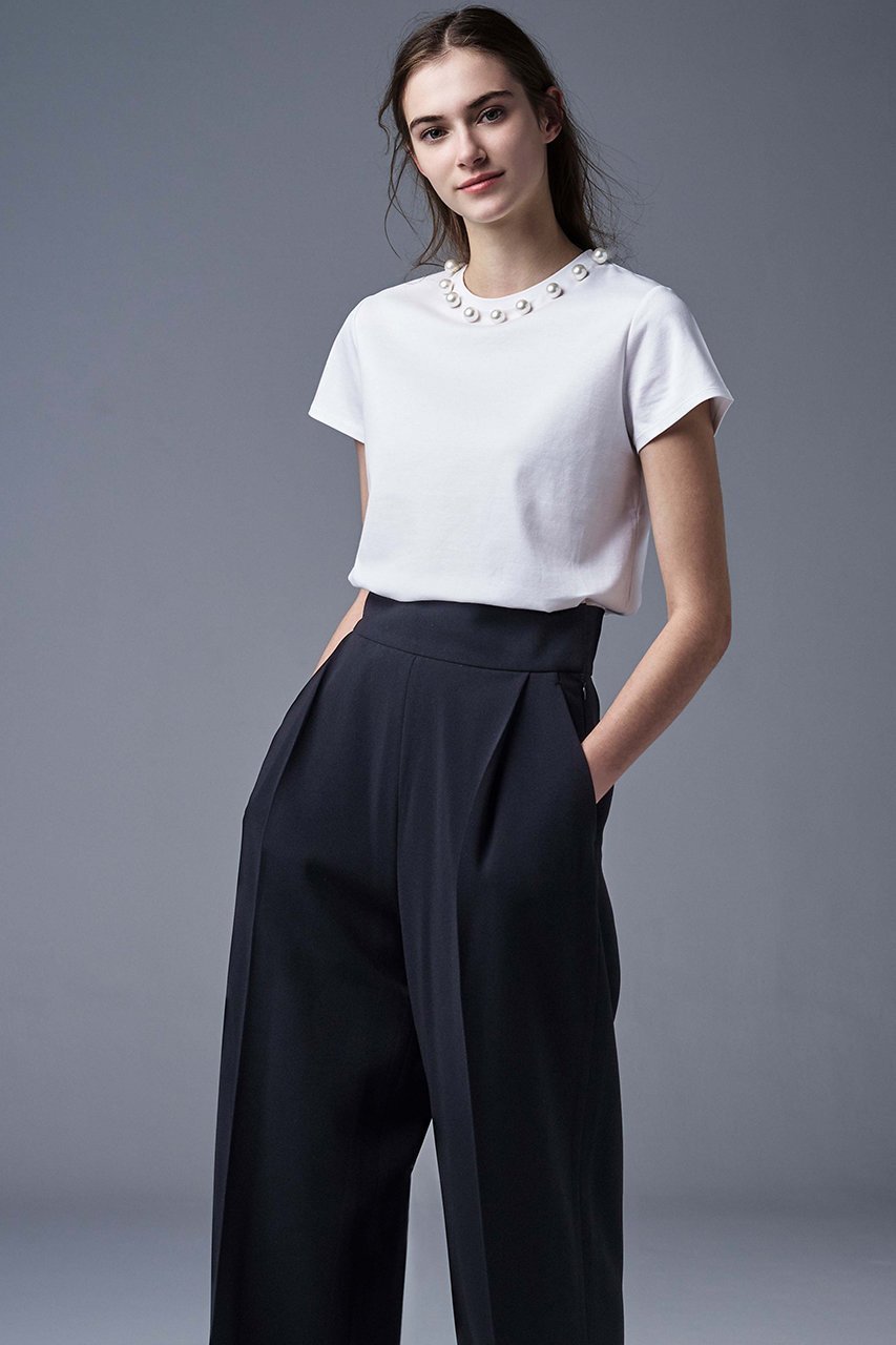 【アミカ/AMICA】のパールTシャツ 人気、トレンドファッション・服の通販 founy(ファニー) 　ファッション　Fashion　レディースファッション　Fashion for Women　トップス・カットソー　Cut & Sew Tops　シャツ・ブラウス・オフィスカジュアル　Elegant Blouses & Button-Ups　ロングTシャツ・Tシャツ　Longline T-Shirts & Tees　カットソー・ベーシックTシャツ　Cut-and-Sewn Tops / Stretch Tees & Basics　おすすめ　Recommended / Our Picks　ショート　Short, Short Length　シンプル　Simple, Minimal　スリーブ　Sleeve, Long Sleeve / Short Sleeve　パール　Pearl, Pearl Accent　ボトム　Bottoms, Lower Wear　other-6|ID: prp329100004926979 ipo3291000000036969570