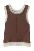 【メゾンスペシャル/MAISON SPECIAL】の2way Neck Sheer Docking Tank Top/2WAYネックシアードッキングタンクトップ BRN(ブラウン)|ID: prp329100004927011 ipo3291000000036969773