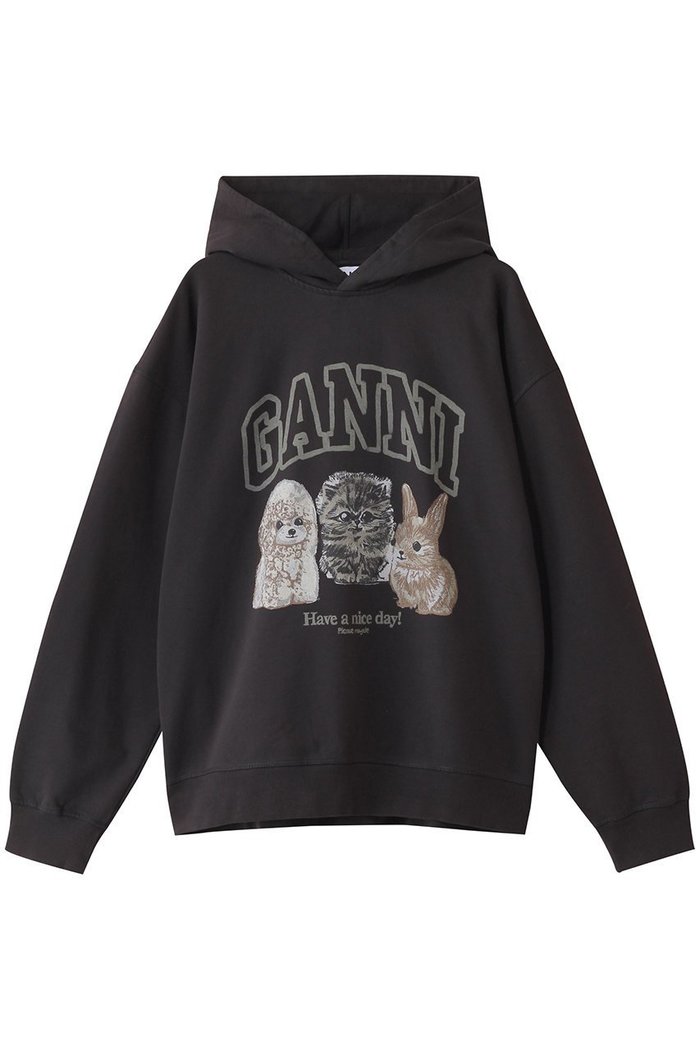 【ガニー/GANNI】のIsoli オーバーサイズ アニマル クロップ フーディー インテリア・キッズ・メンズ・レディースファッション・服の通販 founy(ファニー) https://founy.com/ ファッション Fashion レディースファッション Fashion for Women トップス・カットソー Cut & Sew Tops シャツ・ブラウス・オフィスカジュアル Elegant Blouses & Button-Ups レディースパーカー・カジュアルフーディー Casual Hoodies & Sweatshirts ロングTシャツ・Tシャツ Longline T-Shirts & Tees スウェット・クルーネックトップス Sweatshirts & Crewnecks / Relaxed Fit Sweat Tops カットソー・ベーシックTシャツ Cut-and-Sewn Tops / Stretch Tees & Basics おすすめ Recommended / Our Picks アニマル Animal Print スラックス Slacks, Dress Pants デニム Denim, Jeans Material ボトム Bottoms, Lower Wear |ID: prp329100004927019 ipo3291000000036969857